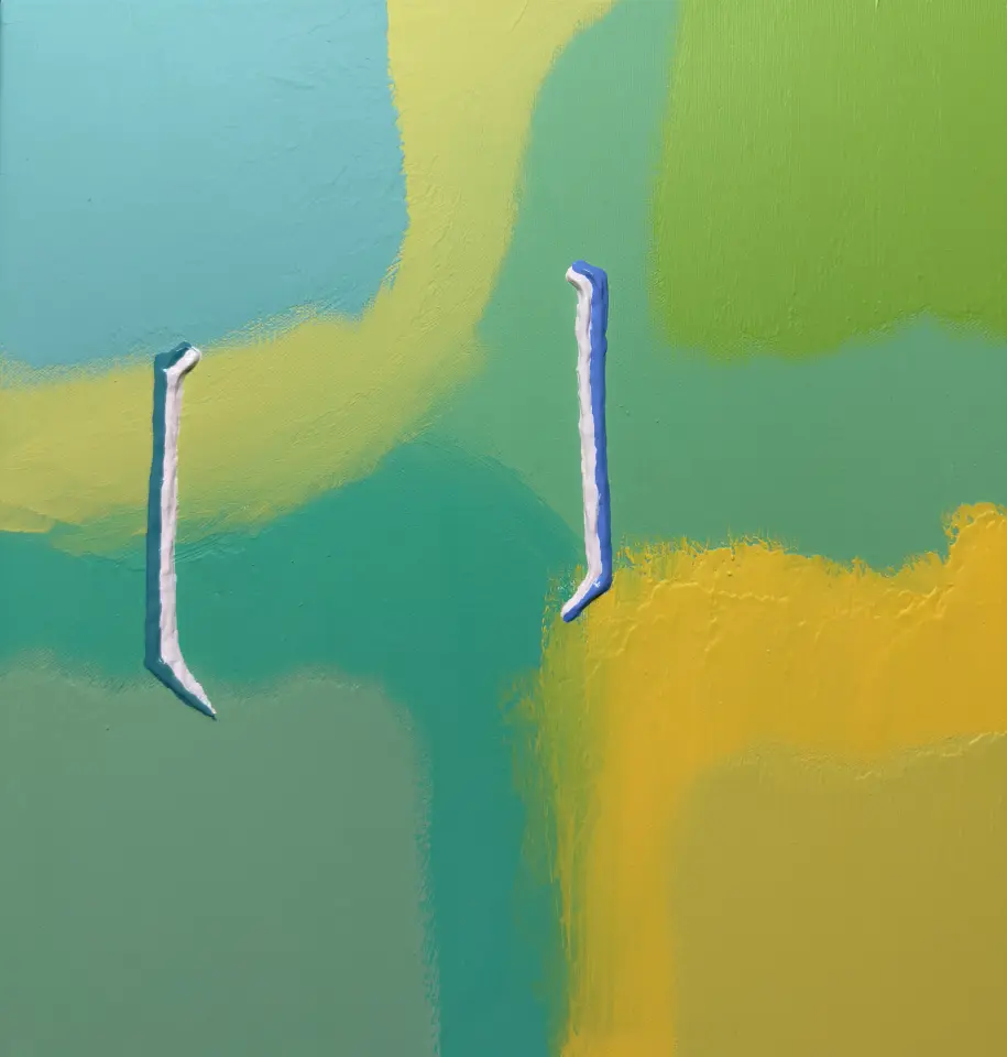 어둠속에 이슬이 맺히니 2, acrylic on canvas 2026 - 등작