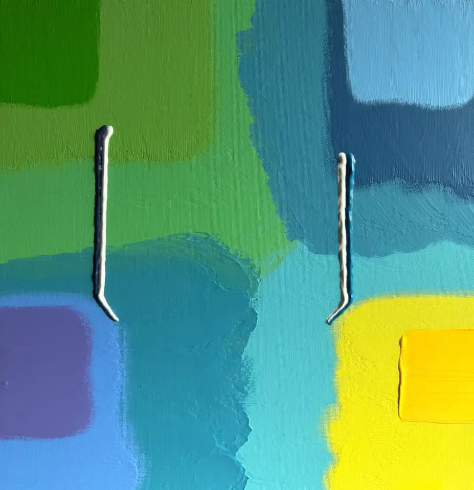 어둠속에 이슬이 맺히니 3, acrylic on canvas 2026 - 등작