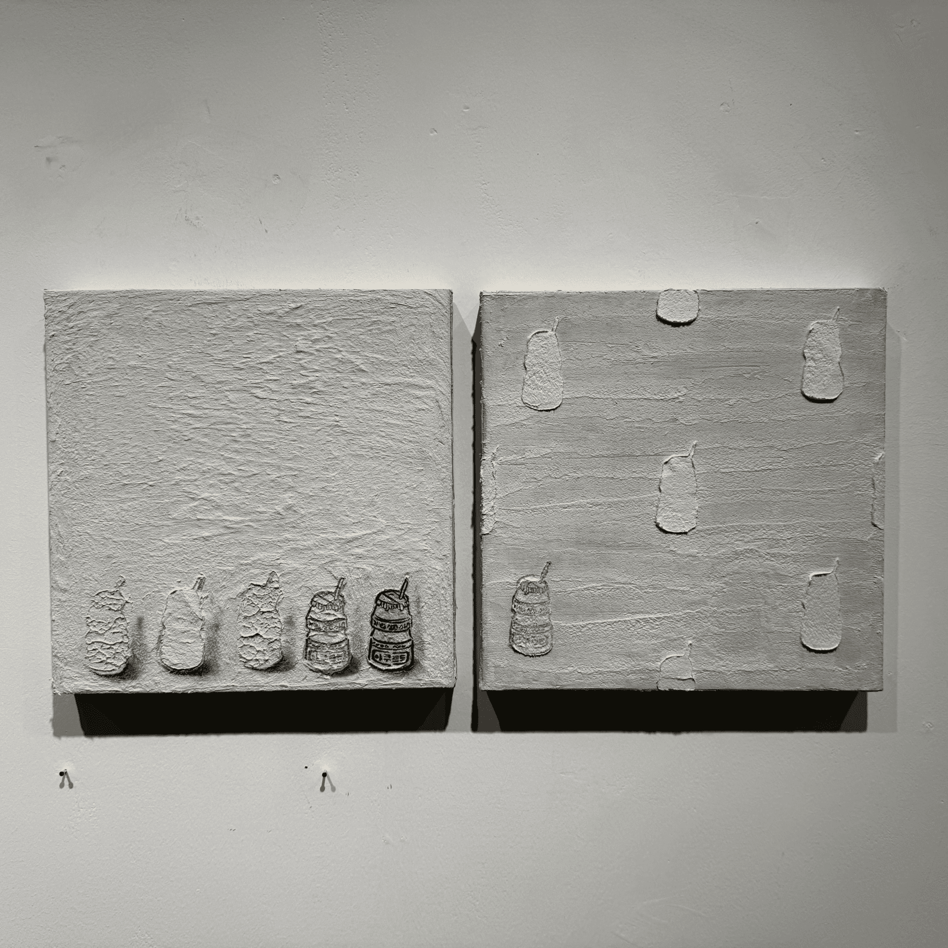 그여자의 취향, 그남자의 취향, 지우개도장,mixed media 2026 - 조교연