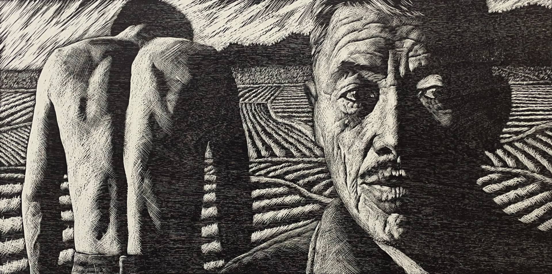 아버지의 땅, Woodcut 1988 - 정원철