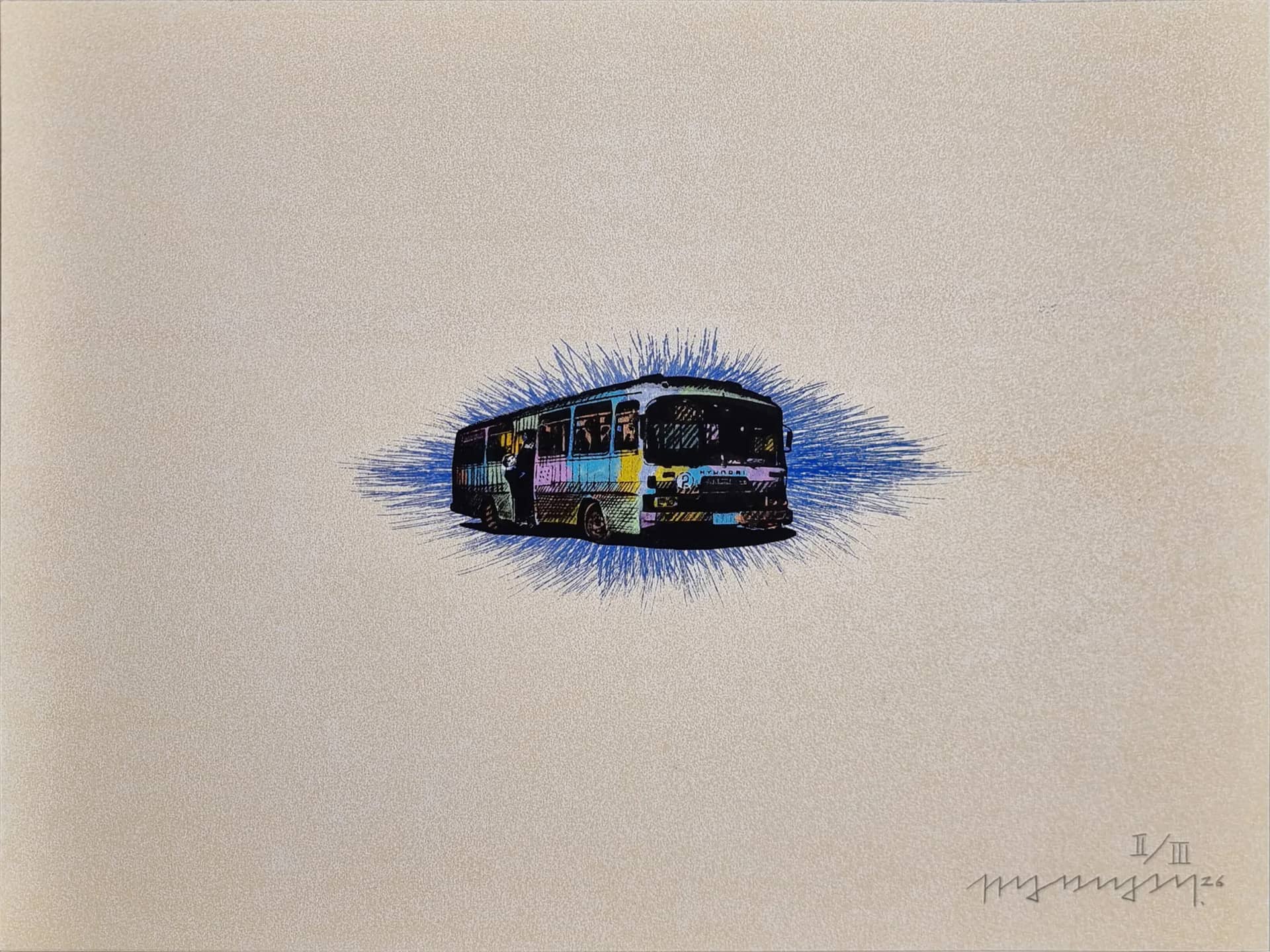 블루 1980, silkscreen print 2026 - 정명국