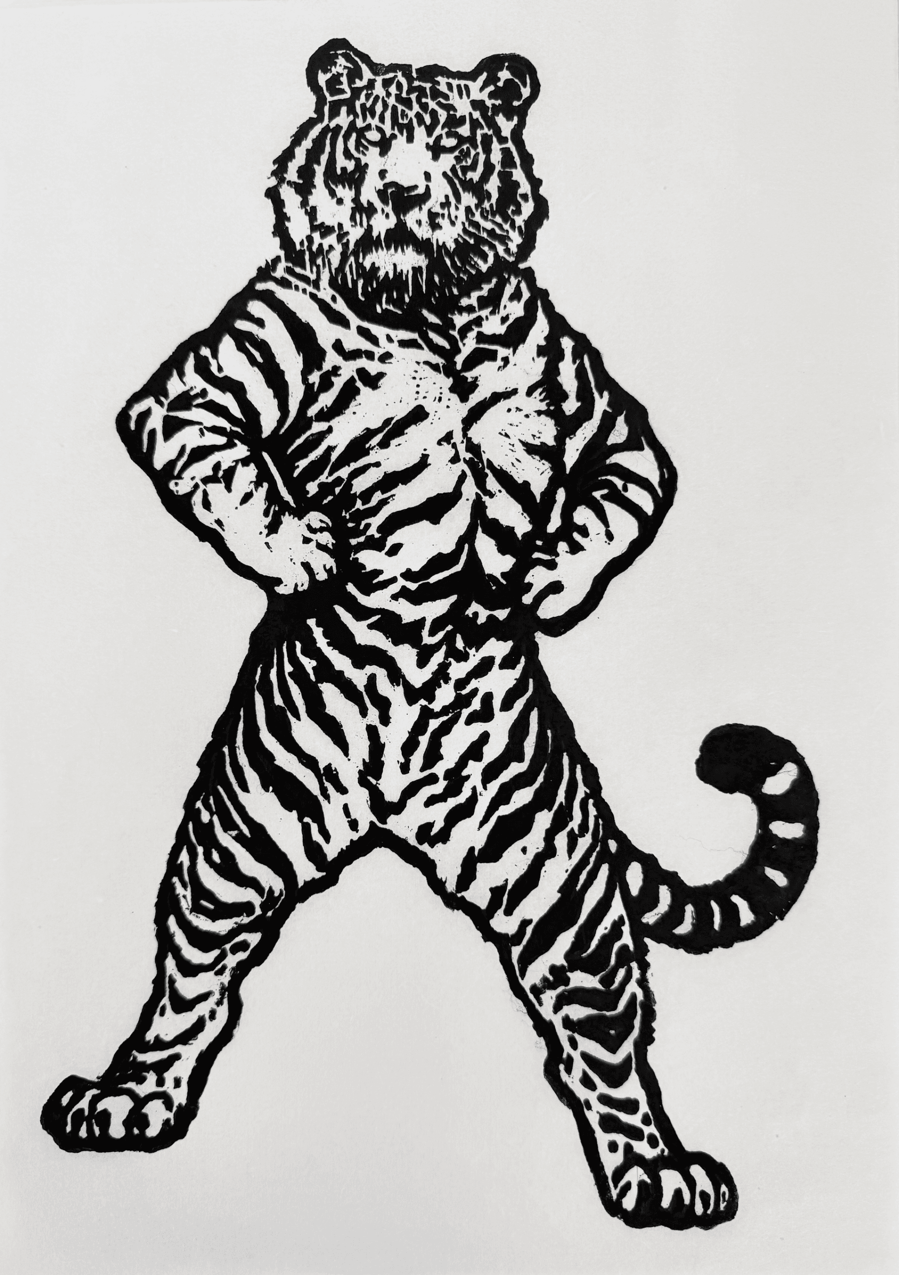 작은 땅의 야수들, woodcut 2026 - 한경화