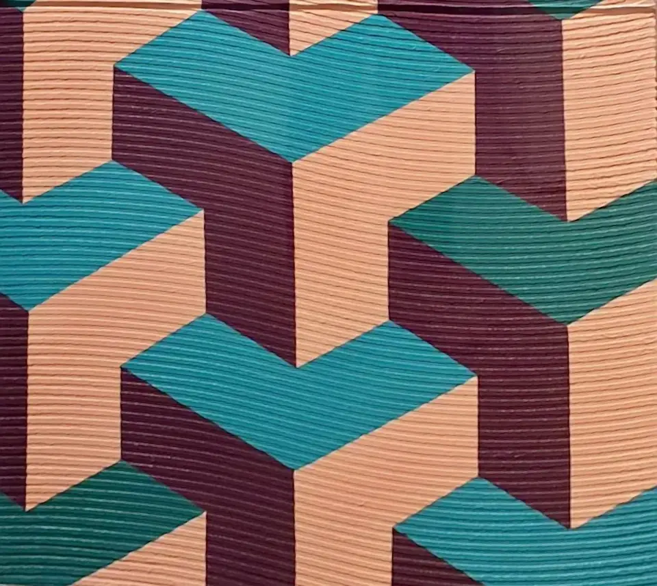 folded tint, Acrylic, gouache, gel on modeling made canvas 2021 - 장희진