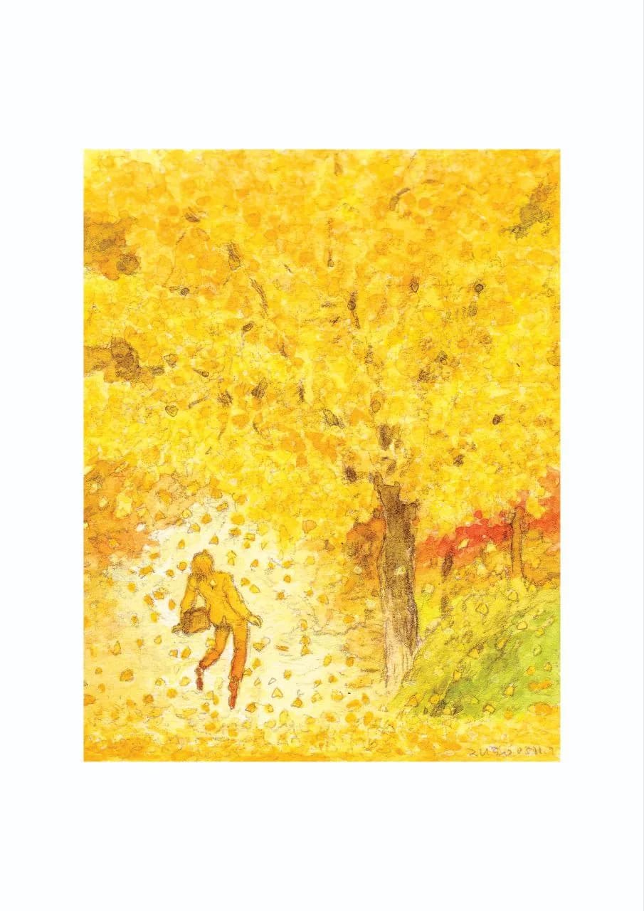 단풍, Pigment on watercolor texture 2005 - 박재동