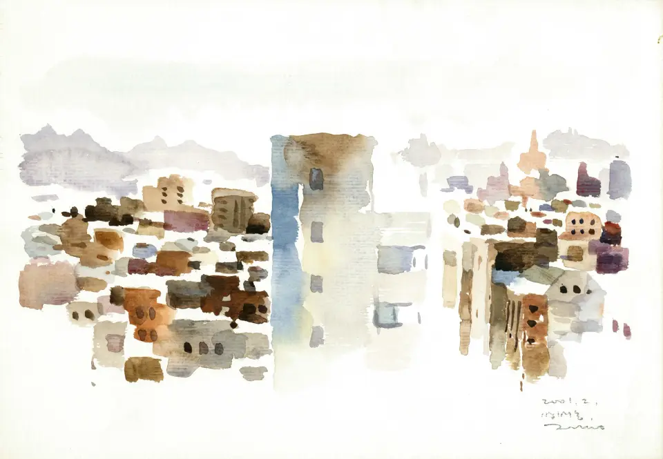 도시풍경, 수채화 2001 - 박재동