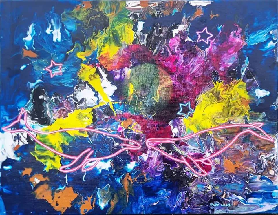 고래의 꿈, Mixed media on canvas 2024 - 예미킴