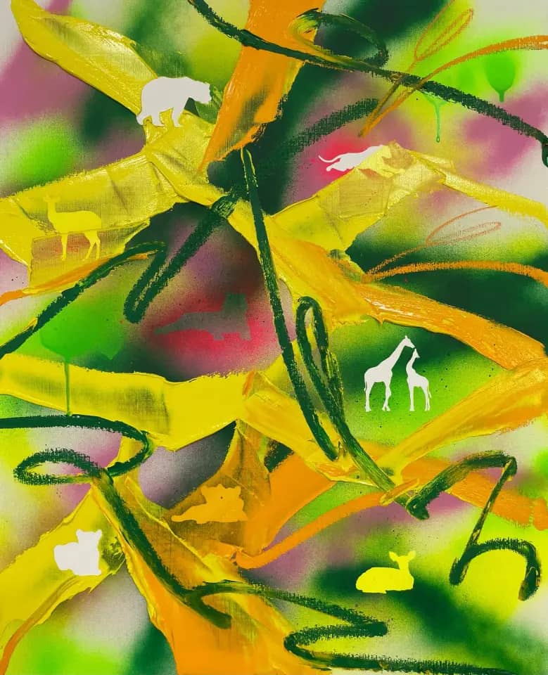 TROPICAL FOREST, Oil and spray on canvas 2025 - 박수지