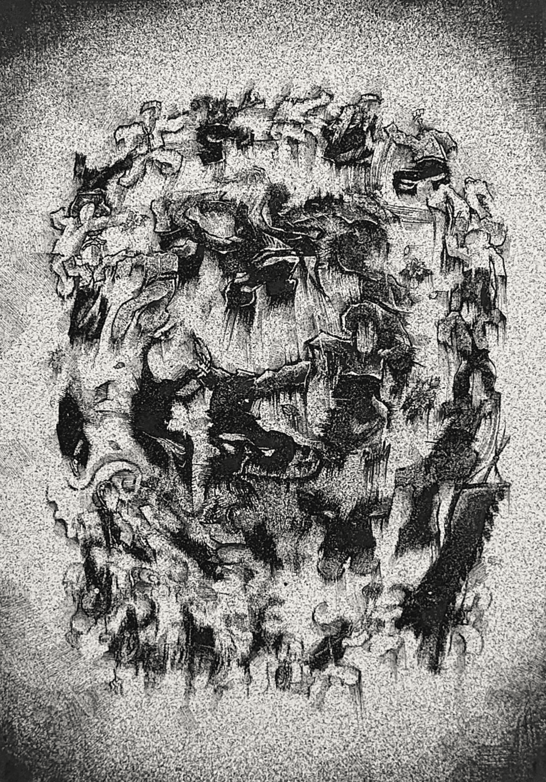 殘存, mixed media on printmaking paper 2026 - 성희원