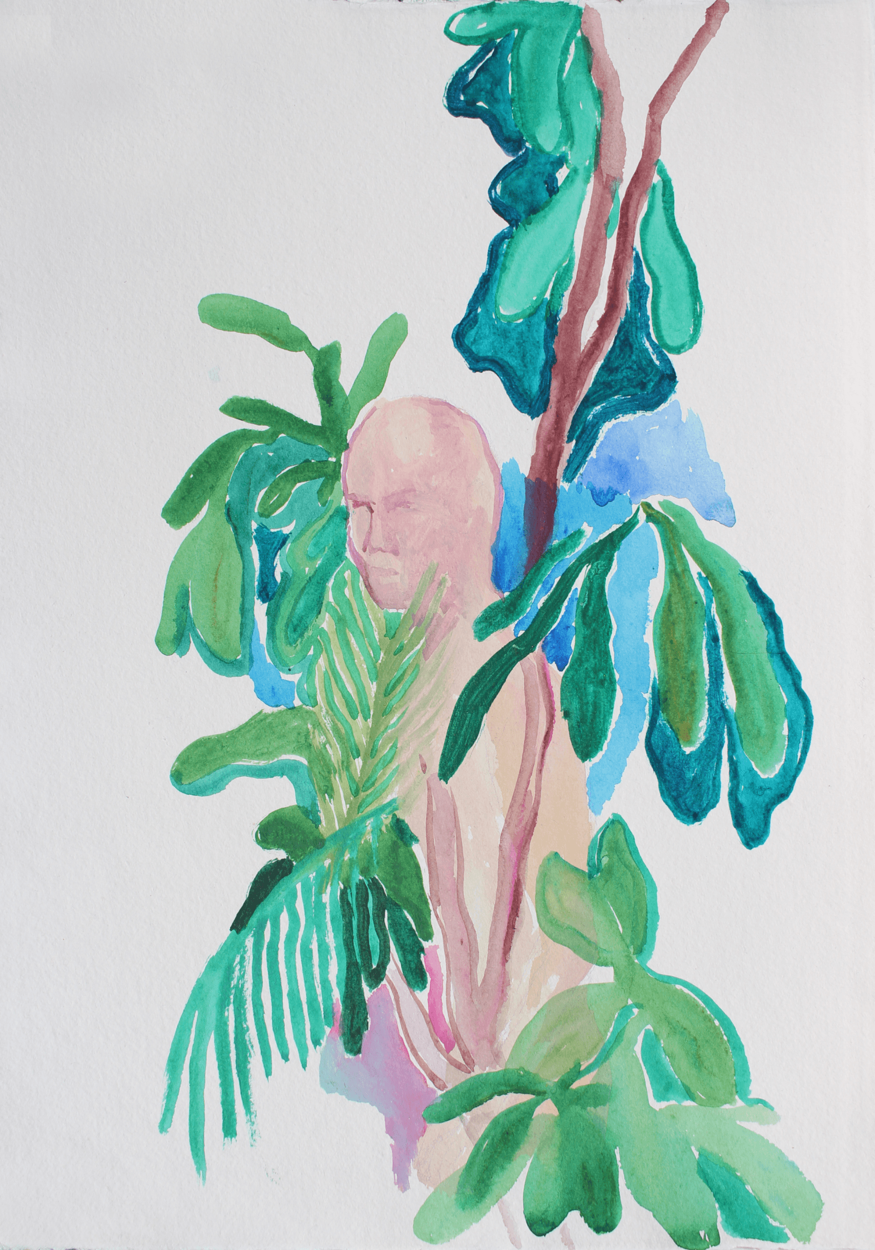 eloigned garden, acrylic on paper 2025 - 강기훈