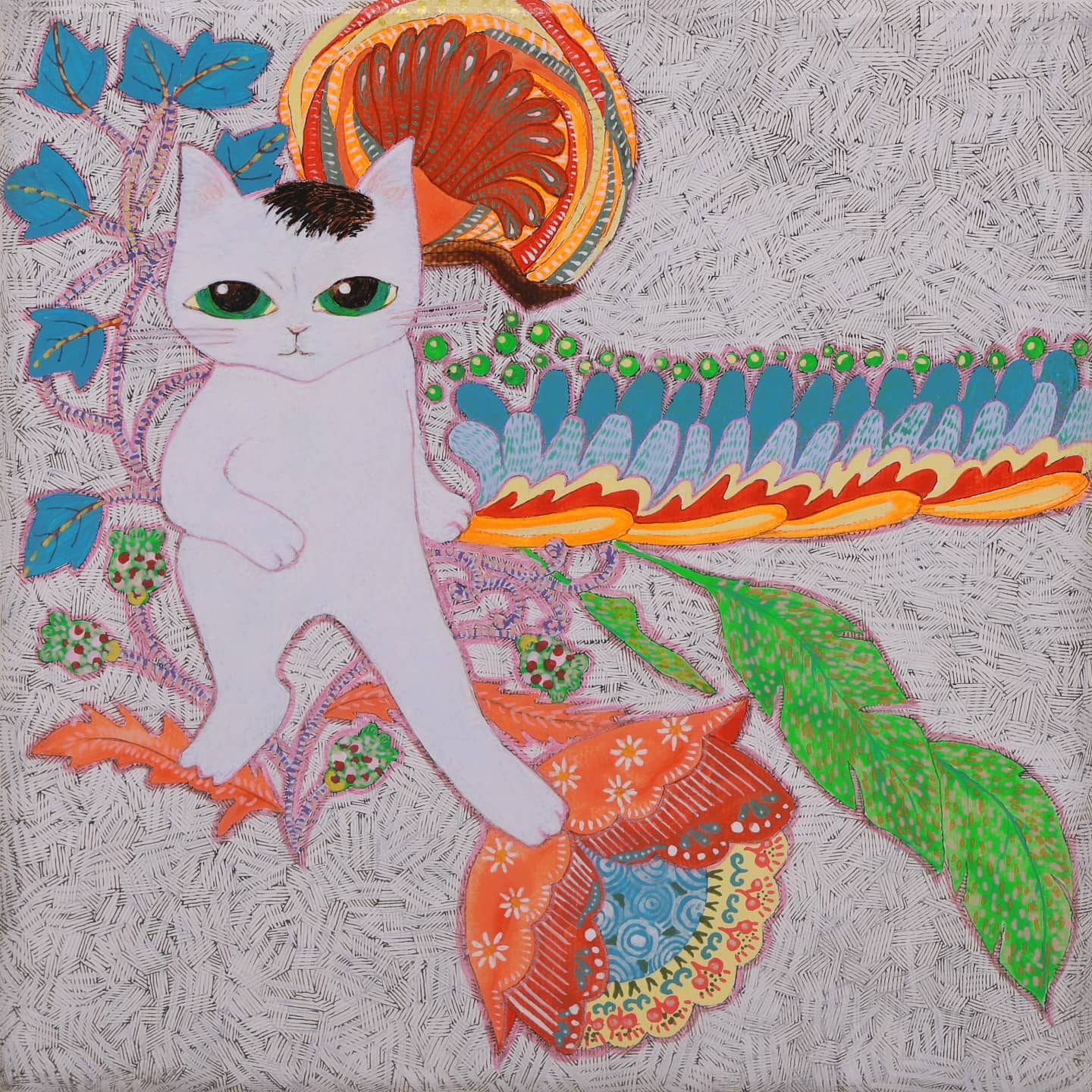 I'm cat Pink Holic, Gouache on canvas 2026 - 정윤지